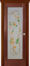 Дверь межкомнатная Varadoor Рубикон Натуральная вишня витраж Букет - Карниз