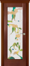 Дверь межкомнатная Varadoor Рубикон Натуральная вишня витраж Флора - Карниз