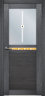 Дверь межкомнатная Matadoor Модерн Орфей Серый дуб 1 Стекло