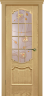 Дверь межкомнатная Varadoor Анкона Ясень тон 4 витраж Колосья с решеткой - Карниз