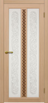 Дверь межкомнатная Matadoor М-порте Лира Беленый дуб Стекло