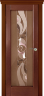 Дверь межкомнатная Varadoor Рубикон Натуральная вишня витраж Сюжет - Карниз