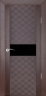 Дверь межкомнатная Роста 3DX D2 Бриз Венге Черное стекло