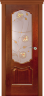 Дверь межкомнатная Varadoor Анкона Красное дерево витраж Колосья - Карниз