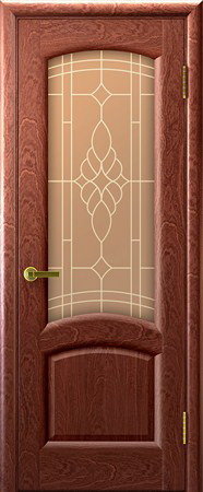 Дверь межкомнатная Luxor Лаура Красное дерево