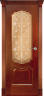 Дверь межкомнатная Varadoor Анкона Красное дерево витраж Сантори 2 - Капитель