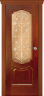 Дверь межкомнатная Varadoor Анкона Красное дерево витраж Сантори 2 - Карниз