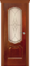 Дверь межкомнатная Varadoor Анкона Красное дерево витраж Виттори бронза - Карниз