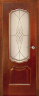 Дверь межкомнатная Varadoor Анкона Красное дерево витраж Виттори бронза - Наличник