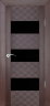 Дверь межкомнатная Роста 3DX D3 Бриз Венге Черное стекло