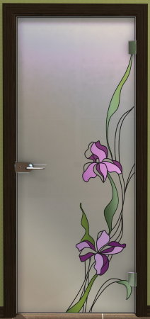 Дверь стеклянная Астрал Дизайн Ирисы