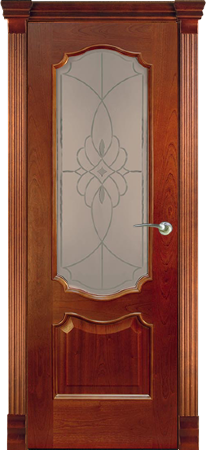 Дверь межкомнатная Varadoor Анкона Красное дерево Виттория 2 бронза