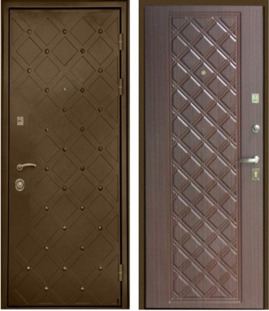Входная дверь Интекрон "Сундук" Махагон коричневый