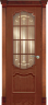Дверь межкомнатная Varadoor Анкона Красное дерево витраж Валенсия с решеткой - Капитель