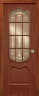 Дверь межкомнатная Varadoor Анкона Красное дерево витраж Валенсия с решеткой - Наличник