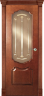 Дверь межкомнатная Varadoor Анкона Натуральная вишня витраж Валенсия - Капитель