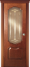 Дверь межкомнатная Varadoor Анкона Натуральная вишня витраж Валенсия - Карниз