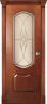 Дверь межкомнатная Varadoor Анкона Натуральная вишня витраж Виттори бронза - Капитель
