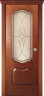 Дверь межкомнатная Varadoor Анкона Натуральная вишня витраж Виттори бронза - Карниз