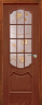 Дверь межкомнатная Varadoor Анкона Красное дерево витраж Колосья с решеткой - Наличник