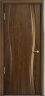 Дверь межкомнатная Milyana Omega Омега1 Американский орех стекло узкое бронзовое