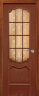 Дверь межкомнатная Varadoor Анкона Красное дерево витраж Сантори 2 с решеткой - Наличник
