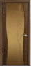 Дверь межкомнатная Milyana Omega Омега1 Американский орех стекло фантазия бронзовое