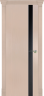 Дверь межкомнатная Varadoor Соренто Беленый дуб вставка Черное стекло - Капитель