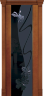 Дверь межкомнатная Varadoor Палермо Натуральная вишня стекло Клематис черный