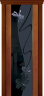 Дверь межкомнатная Varadoor Палермо Натуральная вишня стекло Клематис черный - Карниз