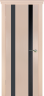 Дверь межкомнатная Varadoor Соренто Беленый дуб две вставки черного стекла - Карниз