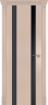 Дверь межкомнатная Varadoor Соренто Беленый дуб две вставки черного стекла - Капитель