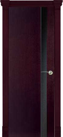 Дверь межкомнатная Varadoor Соренто Венге вставка Черное стекло
