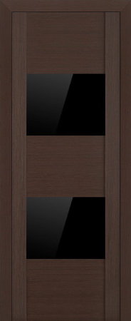 Дверь межкомнатная ProfilDoors 21X Венге Мелинга Черное стекло