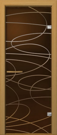 Дверь для бани Астрал Дизайн Лента бронза