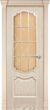 Дверь межкомнатная Varadoor Анкона Ясень тон 6 Версаль с решеткой