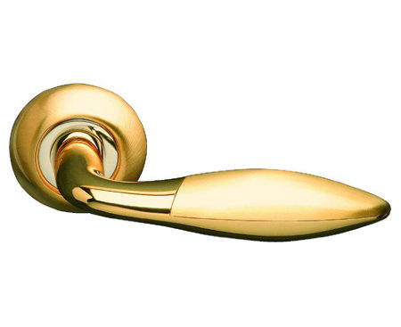 Дверная ручка ARCHIE S010 95II комбинация матового и блестящего золота
