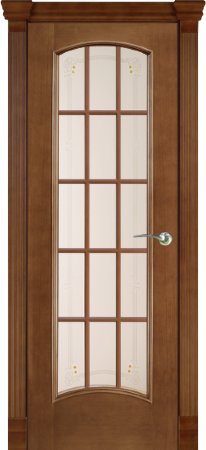 Дверь межкомнатная Varadoor Экзотика Анегри тон1 со стеклом и решеткой
