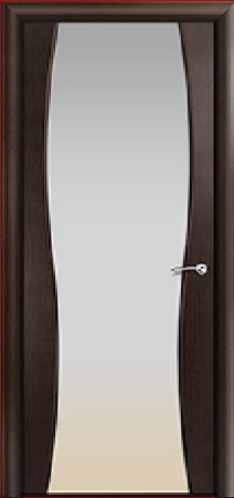 Дверь межкомнатная Milyana Omega Омега1 Венге стекло белое