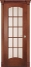 Дверь межкомнатная Varadoor Экзотика Натуральная вишня со стеклом и решеткой - Капитель