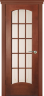 Дверь межкомнатная Varadoor Экзотика Натуральная вишня со стеклом и решеткой - Карниз