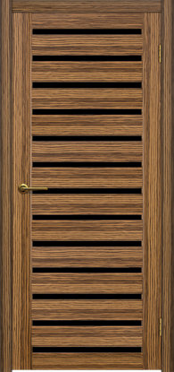 Дверь межкомнатная Matadoor М-порте Персей Зебрано Черное стекло