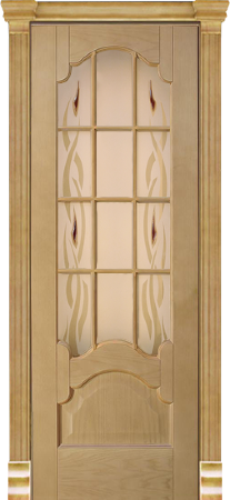 Дверь межкомнатная Varadoor Надежда Ясень тон 4 со стеклом и решеткой