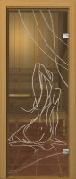 Дверь для бани Астрал Дизайн Девушка Р09