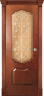 Дверь межкомнатная Varadoor Анкона Натуральная вишня витраж Сантори 2 - Капитель