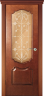 Дверь межкомнатная Varadoor Анкона Натуральная вишня витраж Сантори 2 - Карниз
