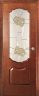 Дверь межкомнатная Varadoor Анкона Натуральная вишня витраж Цветы - Наличник