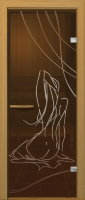 Дверь для бани Астрал Дизайн Девушка бронза Р11