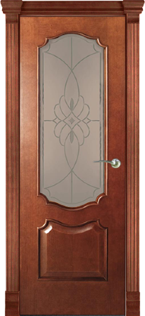Дверь межкомнатная Varadoor Анкона Натуральная вишня Виттория 2 бронза