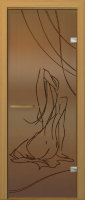 Дверь для бани Астрал Дизайн Девушка бронза Р12